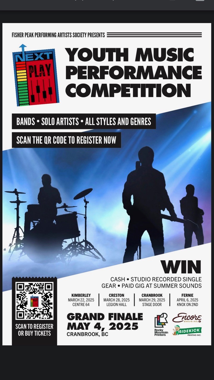 NEXT PLAY: Youth Music Performance Competition - May 1st @ Stage Door