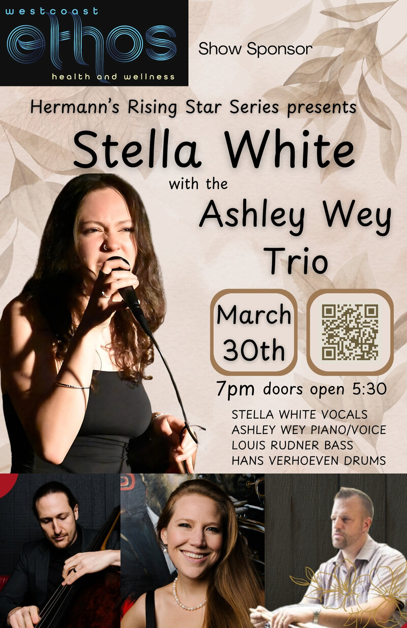 Stella White with the Ashley Wey Trio - May 7th @ Hermann's Jazz Club