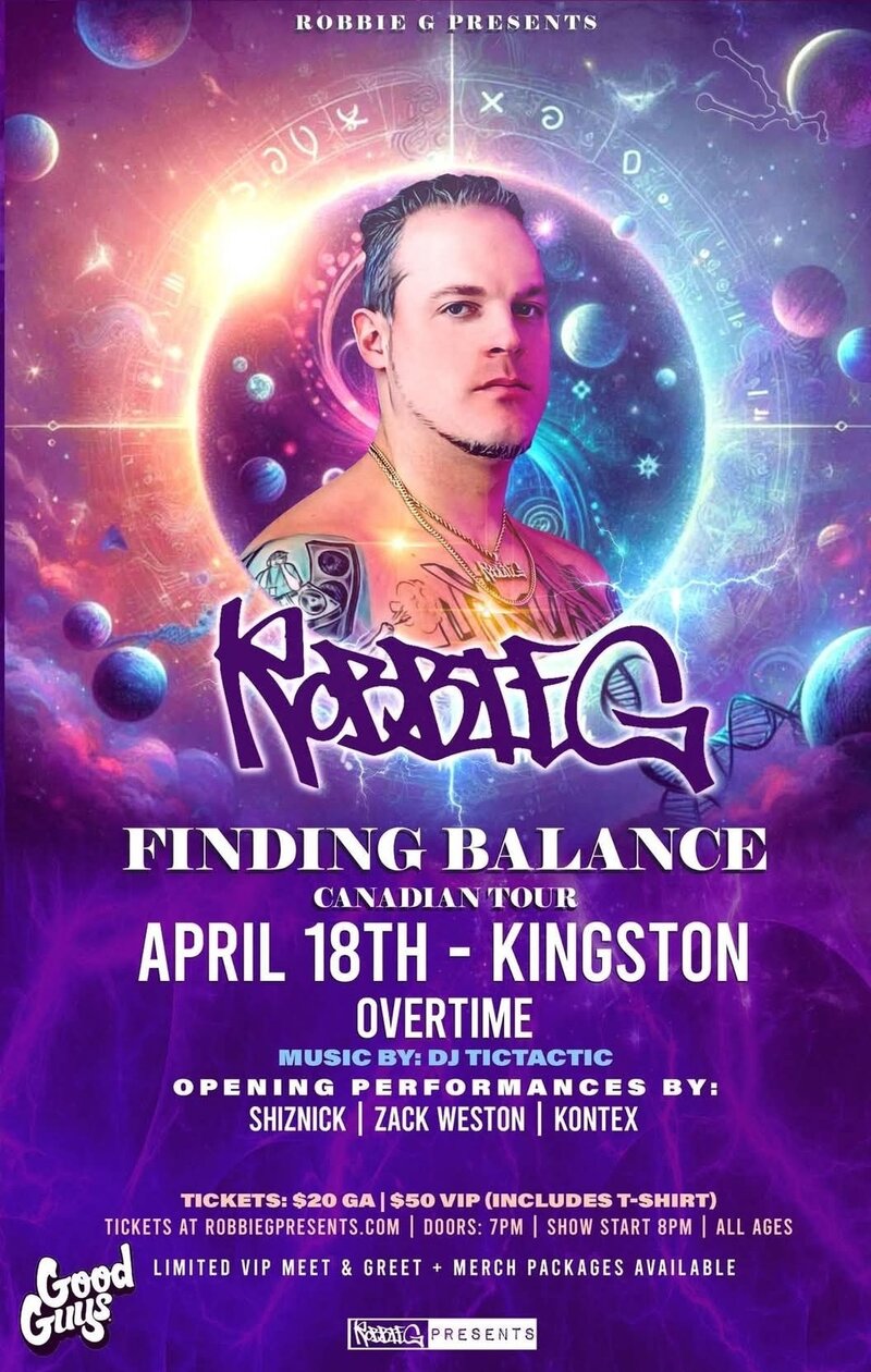Robbie G Finding Balance Tour - May 6th @ Overtime Sports Bar