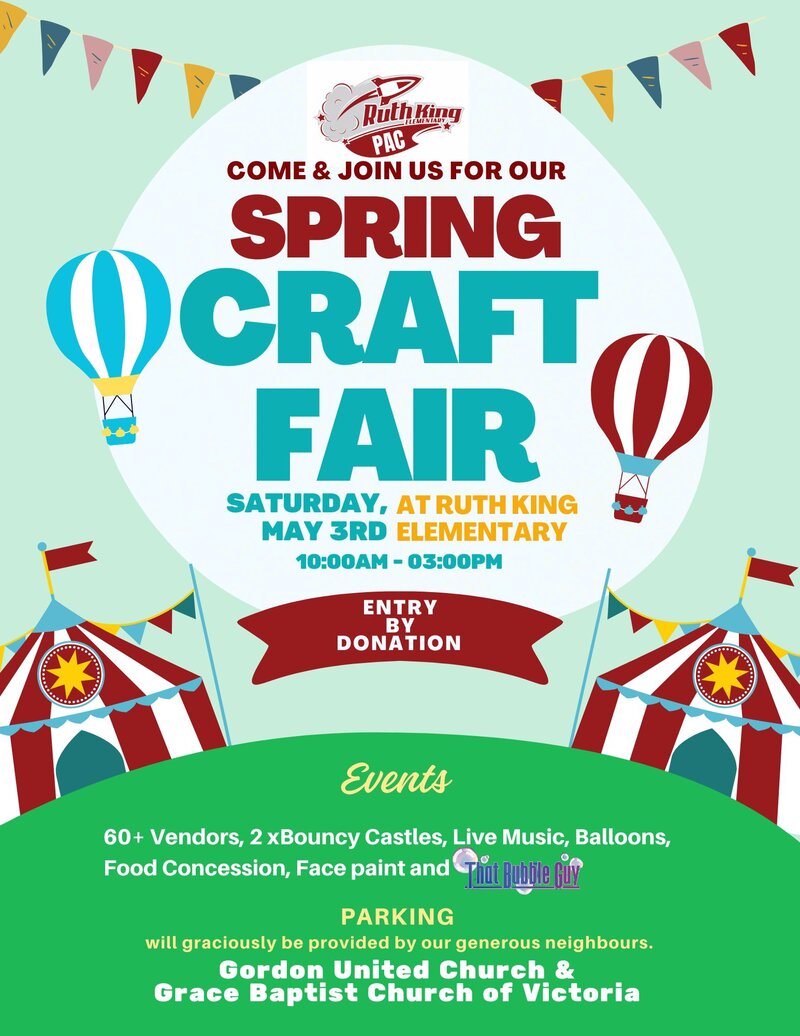 Ruth King Spring Craft Fair @ Ruth King Elementary School - May 03, 2025