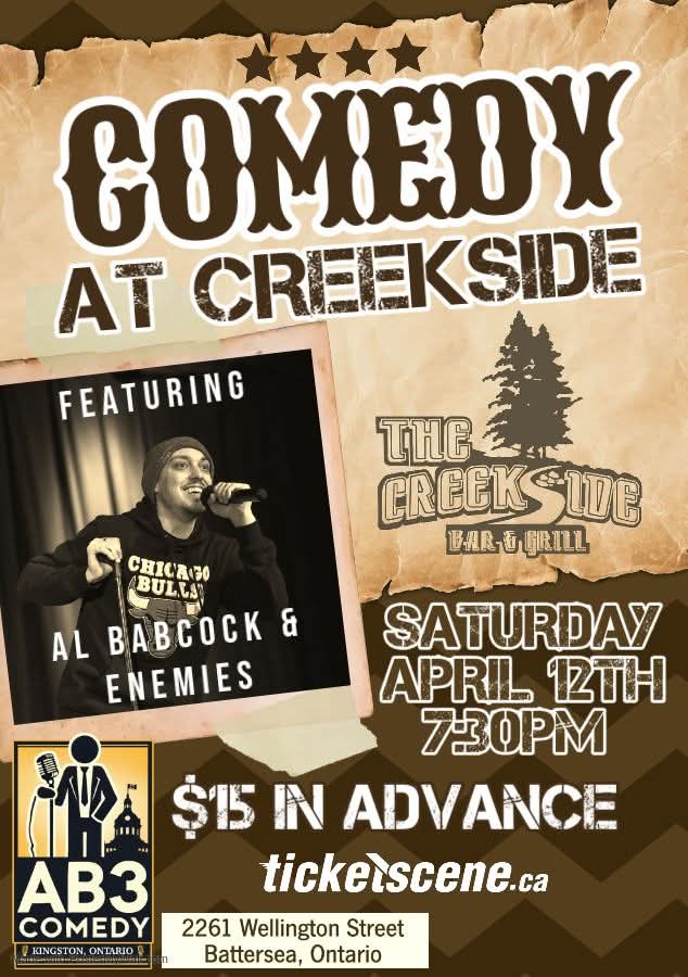 Comedy at The Creekside - May 1st @ The Creekside Bar & Grill