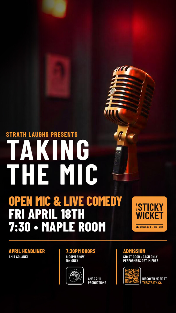 Strath Laughs Comedy April 2025 - May 6th @ Maple Room Strathcona Hotel