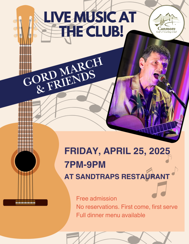 Live Music in the Club! - May 12th @ Sandtraps Restaurant