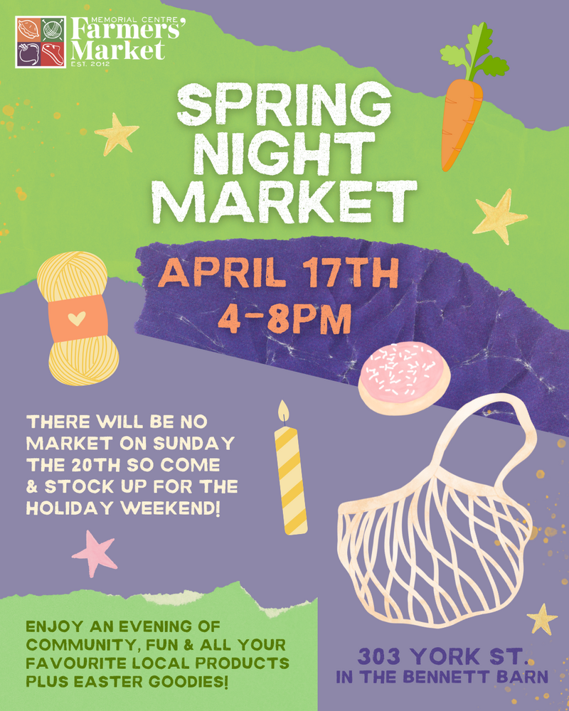 Spring Night Market: Chris Gigu&egrave;re, The Subjunctives @ Memorial Centre Apr 17 2025 - May 5th @ Memorial Centre