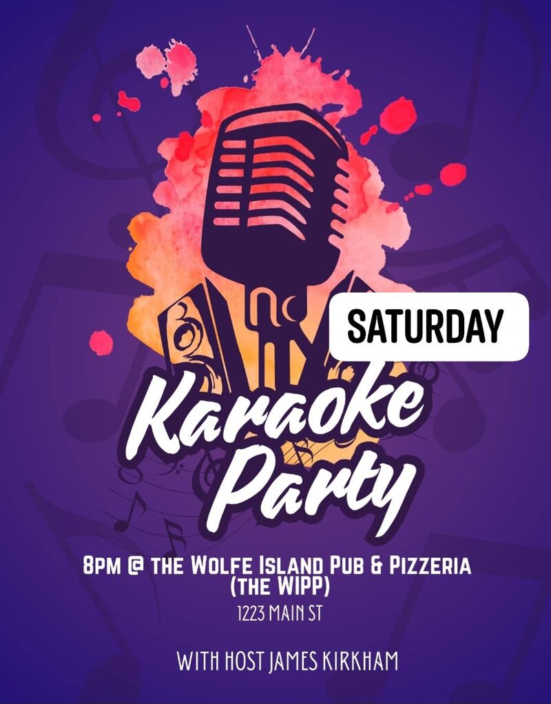 Karaoke with James Kirkham - May 6th @ The Wolfe Island Pub & Pizzeria