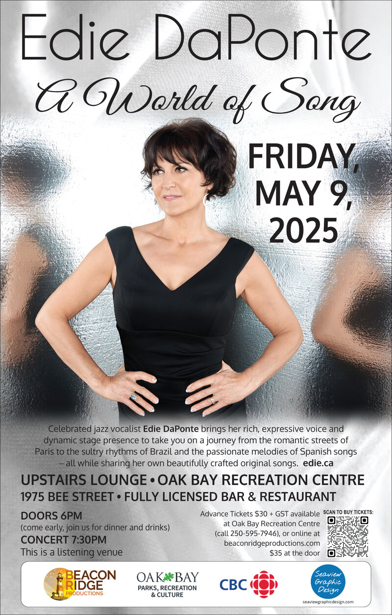 Edie Daponte: A World of Song - May 6th @ Oak Bay Rec Centre
