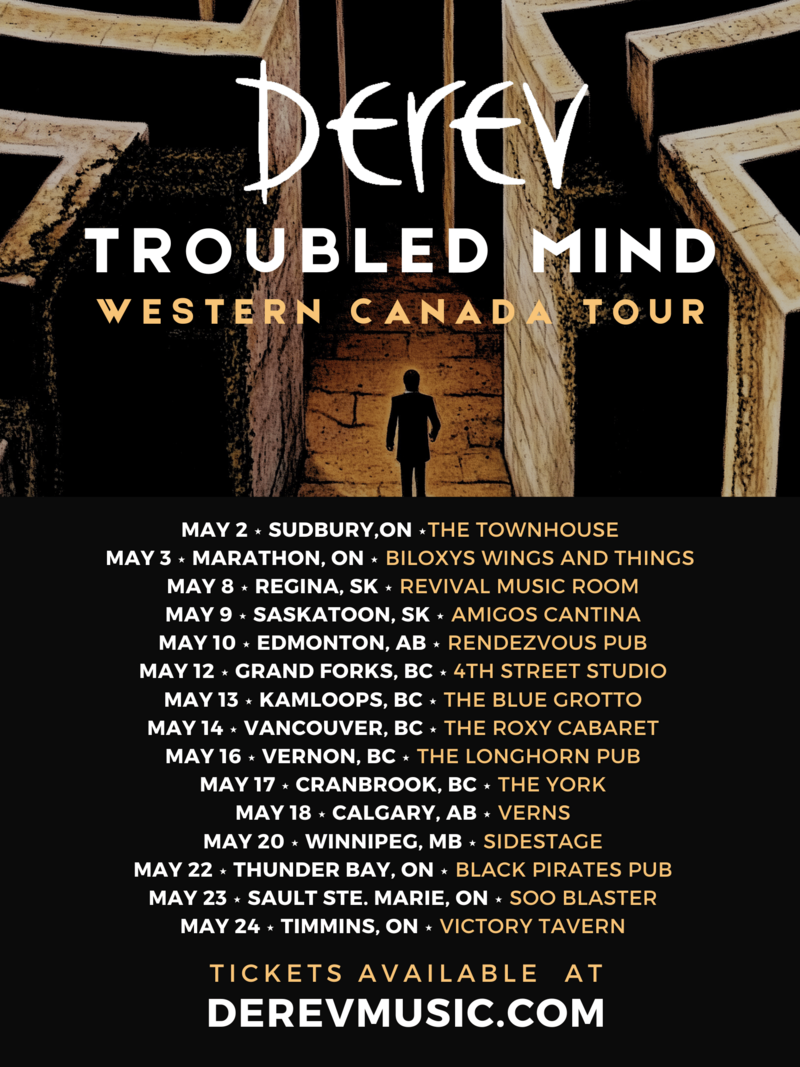DEREV Troubled Mind Cross Canada Tour with special guests PHAETON @ The York Country Cabaret - May 17, 2025