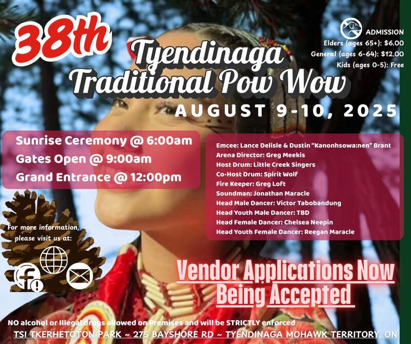 Tyendinaga Traditional Pow Wow @ Tsi Tkerhetoton Park - Aug 09, 2025
