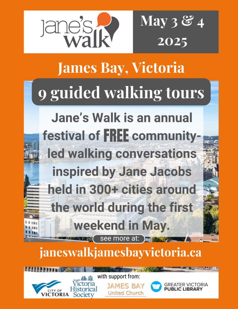 Jane's Walk James Bay Victoria @ James Bay United Church - May 03, 2025