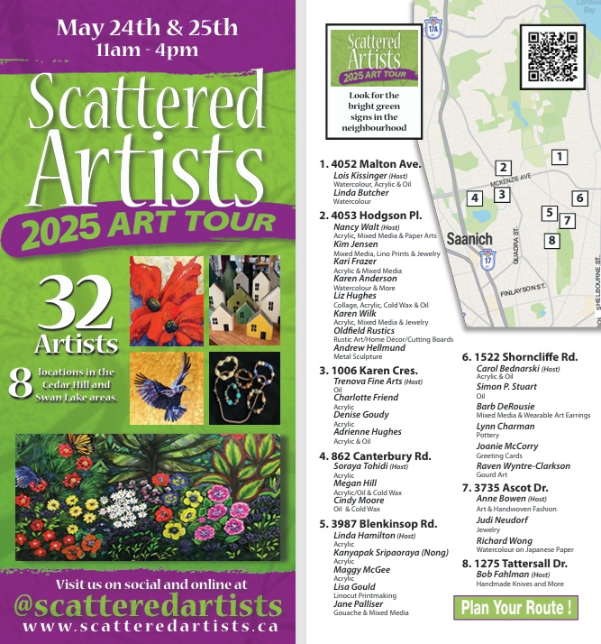 Saanich Scattered Artists Spring Art Tour - May 5th @ Saanich Core