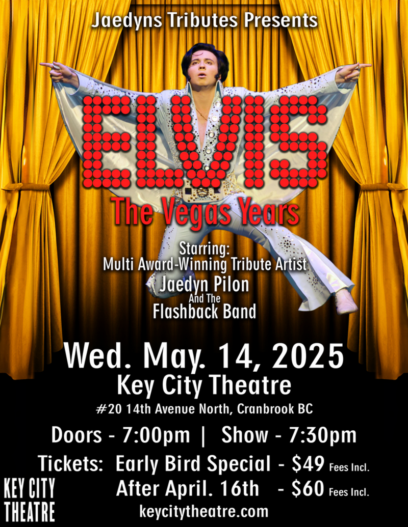 Jaedyn's Tributes presents: Elvis: The Vegas Years - Jun 17th @ Key City Theatre