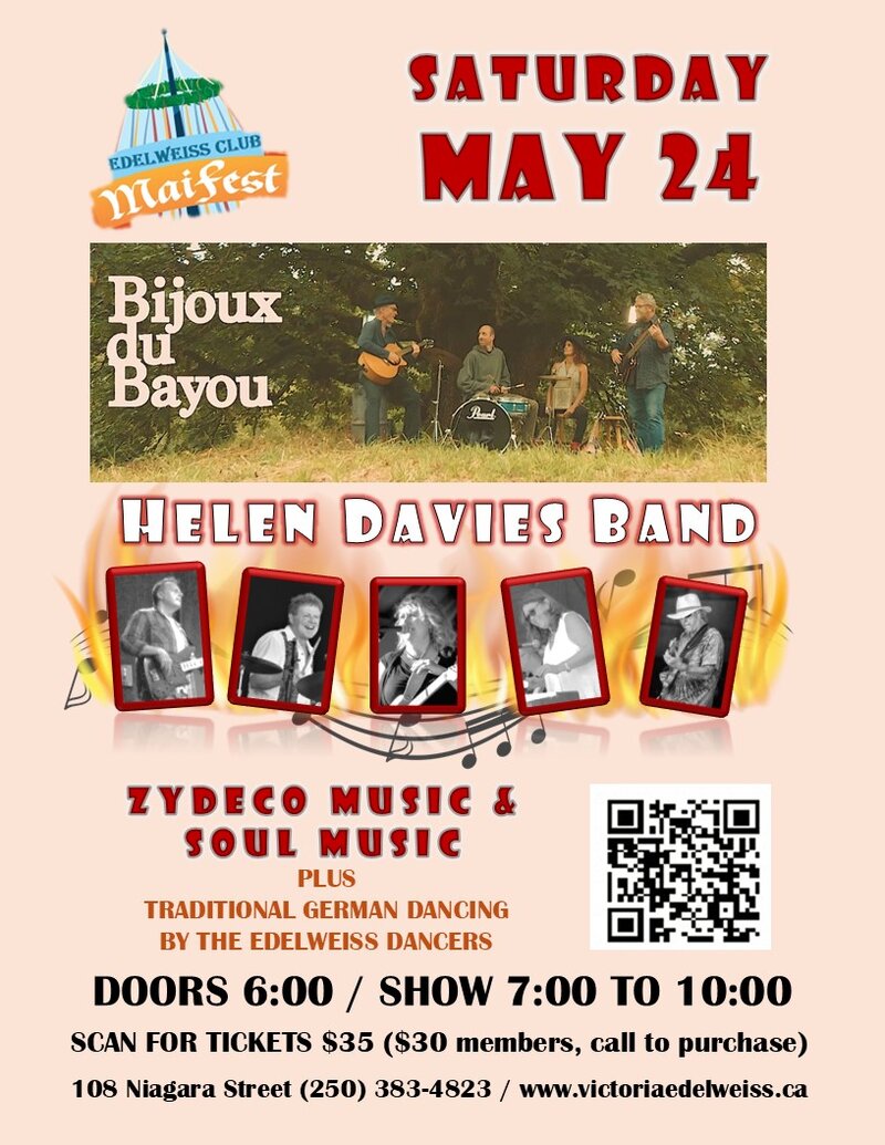 Helen Davies & Bijoux du Bayou @ the Edelweiss Club - May 7th @ Victoria Edelweiss Club