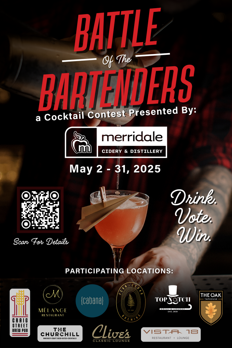 Battle of the Bartenders - May 30th @ Merridale Cidery & Distillery
