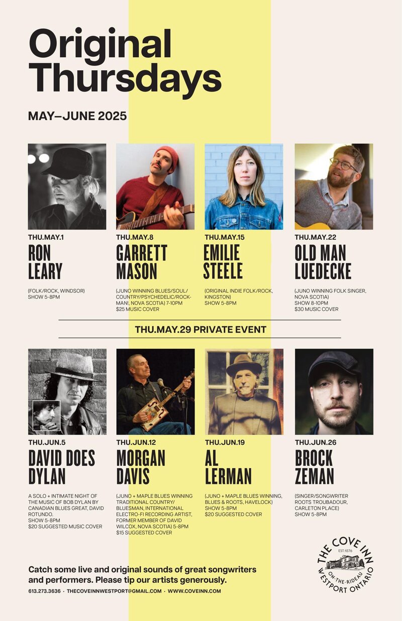 Original Thursdays: Al Lerman @ The Cove Inn Jun 19 2025 - May 6th @ The Cove Inn