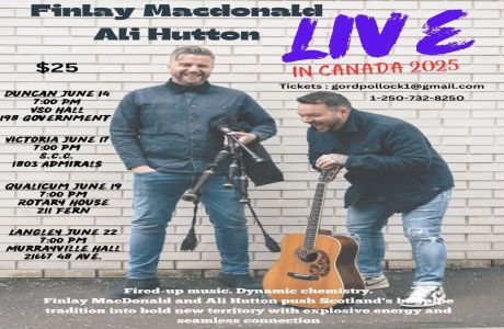 Finlay MacDonald and Ali Hutton , Scottish Folk Duo - Jun 17th @ Victoria Scottish Community Centre, 1803 Admirals Road