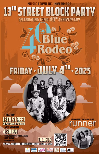 13th Street Block Party with Blue Rodeo @ 13th Street Block - Jul 04, 2025