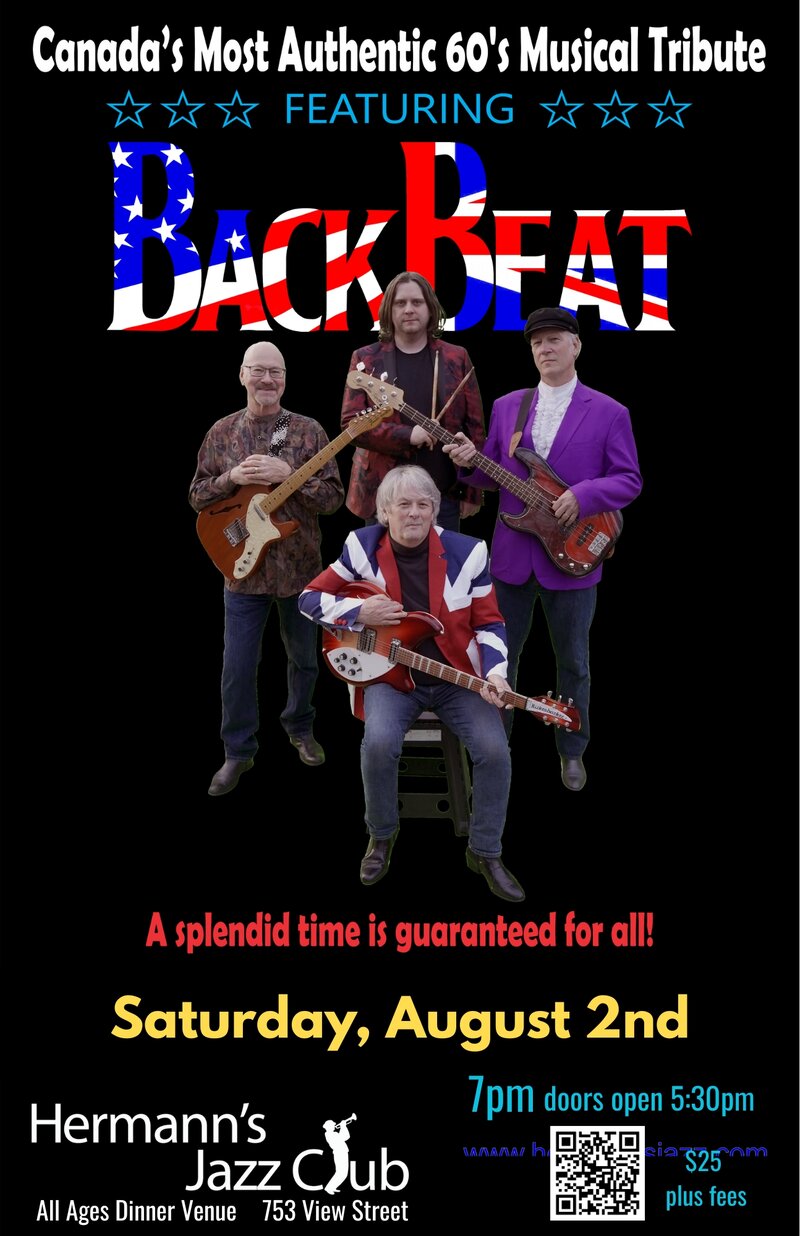 BackBeat | Canada's Most Authentic 60's Musical Tribute - Jun 5th @ Hermann's Jazz Club
