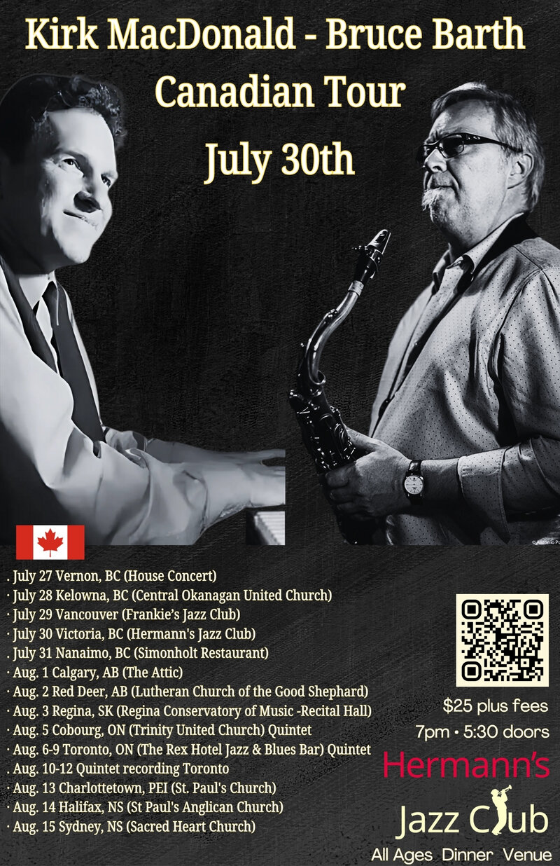 Kirk MacDonald - Bruce Barth | Canadian Tour - May 7th @ Hermann's Jazz Club