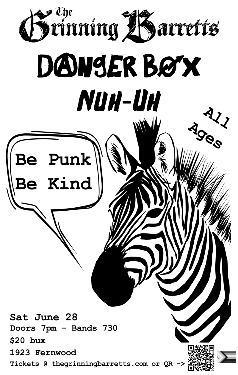 The Grinning Barretts, Danger Box, and Nuh-Uh at Little Fernwood - May 13th @ Paul Phillips Hall (Little Fernwood)