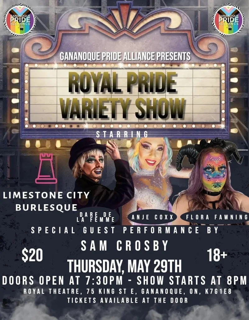Royal Pride Variety Show - May 6th @ Royal Theatre Thousand Islands