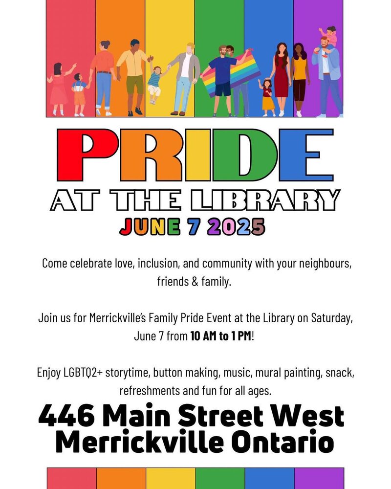 Merrickville: Pride at the Library @ Merrickville Public Library - Jun 07, 2025