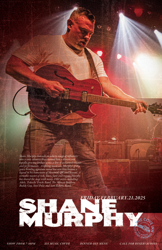 Shane Murphy @ The Cove Inn Jul 18 2025 - May 8th @ The Cove Inn