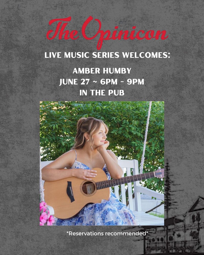 The Opinicon's Live Music Series: Amber Humby @ The Opinicon Jun 27 2025 - May 7th @ The Opinicon