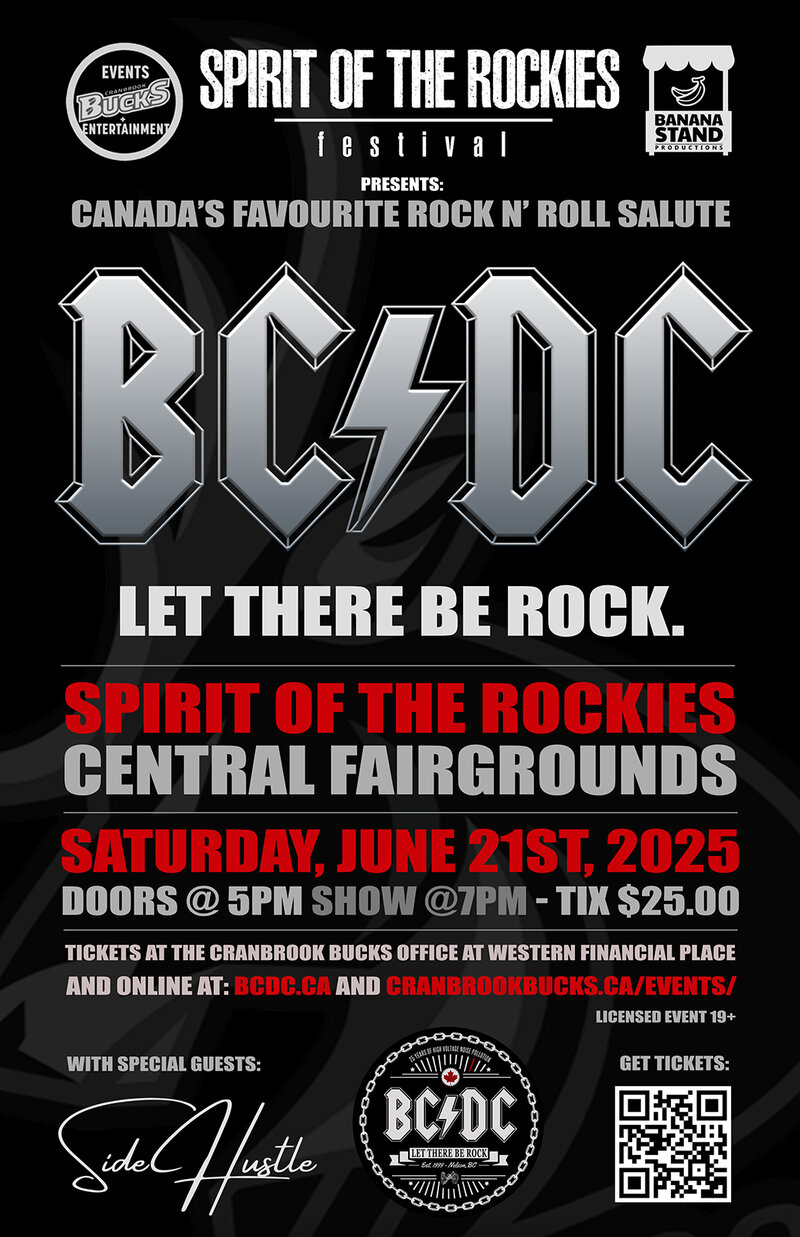 BC/DC at Spirit of the Rockies - Apr 30th @ Balment Park