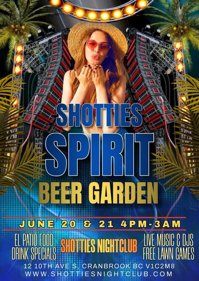 Shotties Spirit Beer Garden - Jun 3rd @ Shotties Nightclub