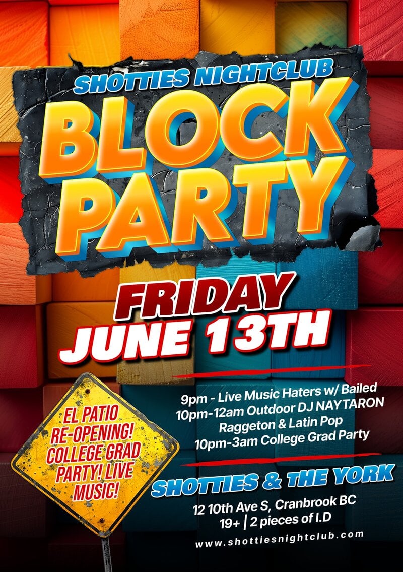 GRAD BLOCK PARTY! - May 6th @ Shotties Nightclub