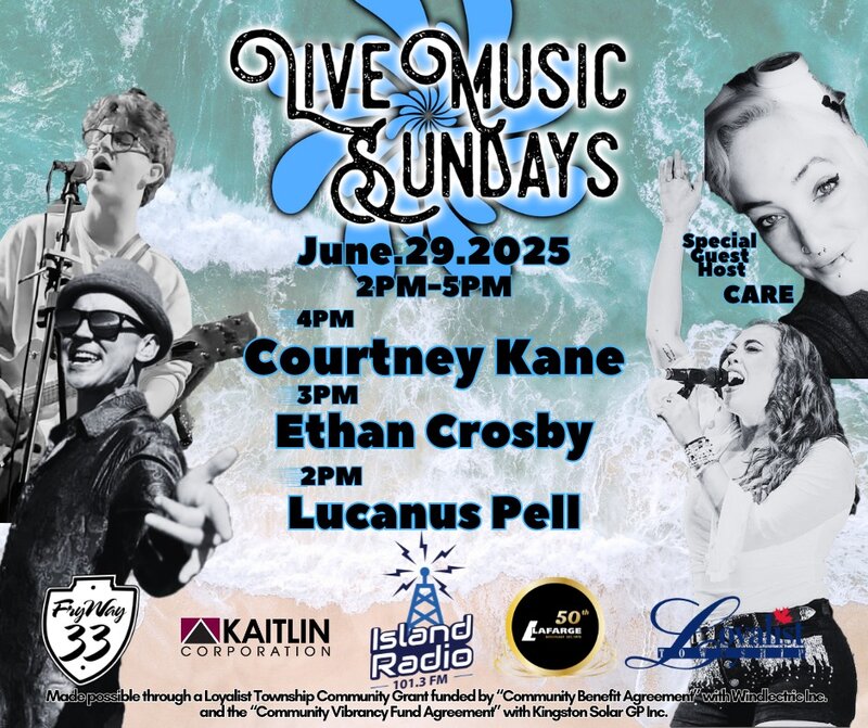 Live Music Sundays: Lucanus Pell, Ethan Crosby, Courtney Kane @ Finkle's Shore Park - Jun 29, 2025