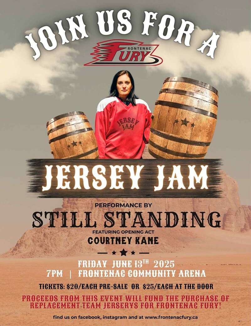 Jersey Jam: Still Standin', Courtney Kane @ Frontenac Community Arena Jun 13 2025 - May 7th @ Frontenac Community Arena