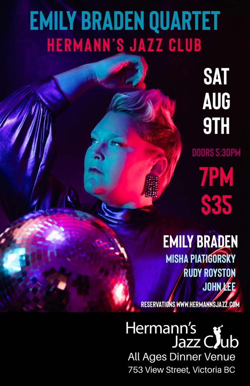 Emily Braden Quartet - May 8th @ Hermann's Jazz Club