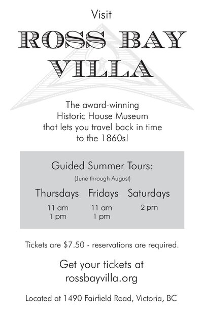 Historic House Tour - Jun 4th @ Ross Bay Villa Historic House Museum