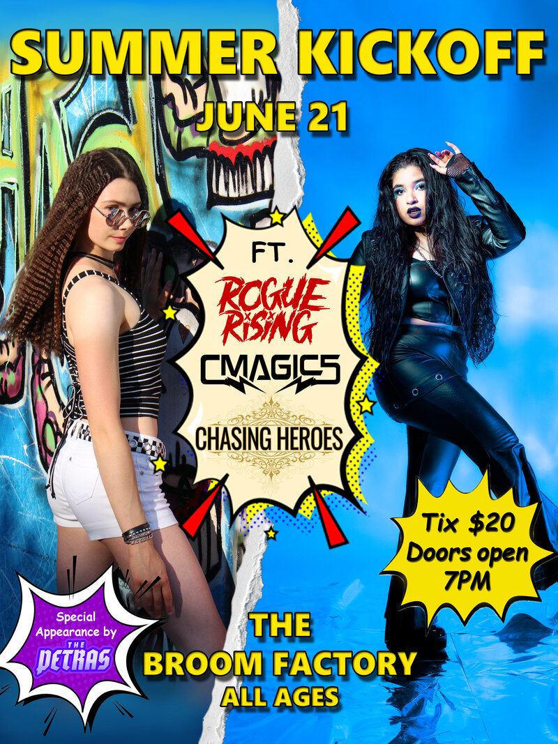 Summer Kickoff Concert: Rogue Rising, Cmagic5 , The Petras, Chasing Heroes @ Broom Factory - Jun 21, 2025