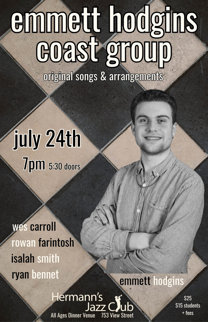 The Emmett Hodgins Coast Group - May 7th @ Hermann's Jazz Club