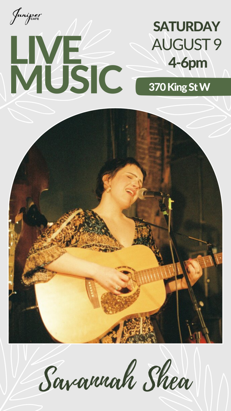 Summer Live Music: Savannah Shea @ Juniper Caf&eacute; Aug 9 2025 - May 7th @ Juniper Caf&eacute;
