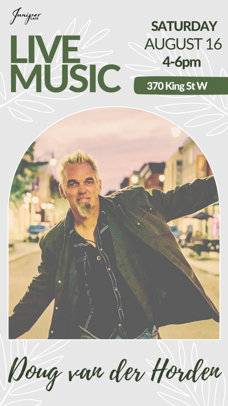 Summer Live Music: Doug van der Horden @ Juniper Caf&eacute; Aug 16 2025 - May 7th @ Juniper Caf&eacute;