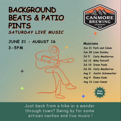 Background Beats & Patio Pints - Liam Cowan - May 6th @ Canmore Brewing Company