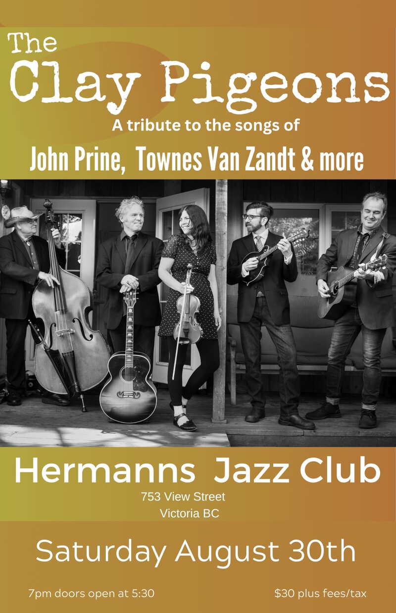 The Clay Pigeons: the music of John Prine + more - May 12th @ Hermann's Jazz Club