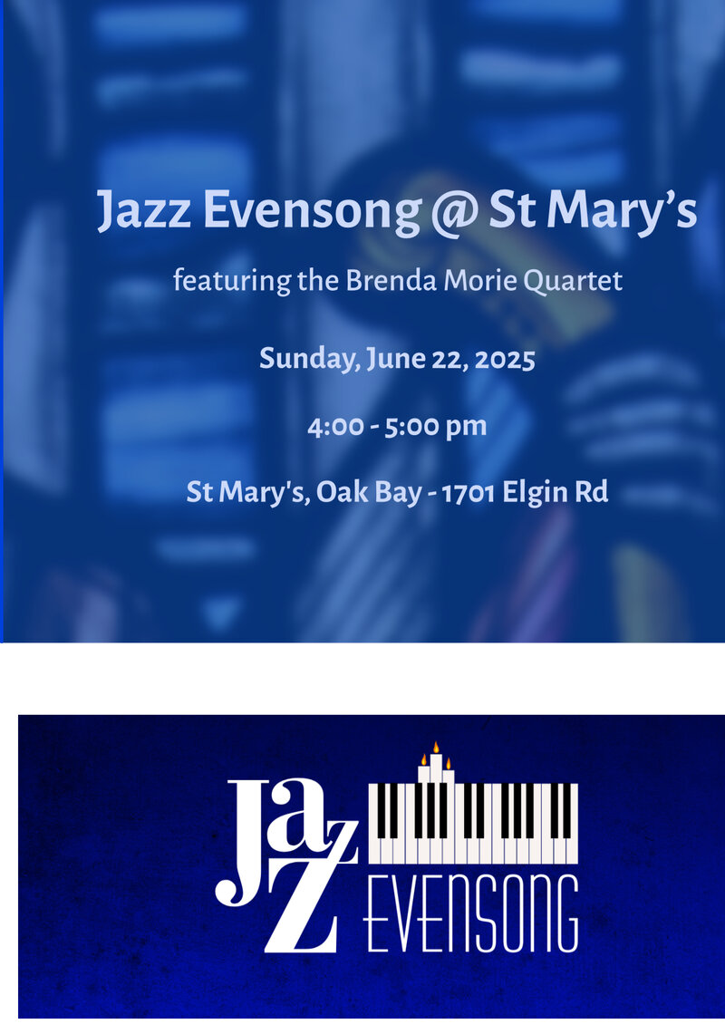 Brenda Morie Quartet @Evensong Jazz Series - May 6th @ St. Mary's Anglican Church