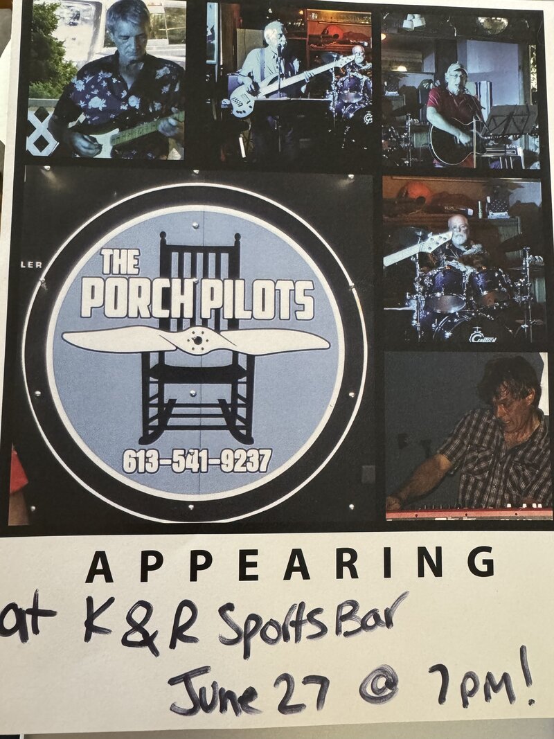 The Porch Pilots @ K&R Sports Bar Jun 27 2025 - May 9th @ K&R Sports Bar