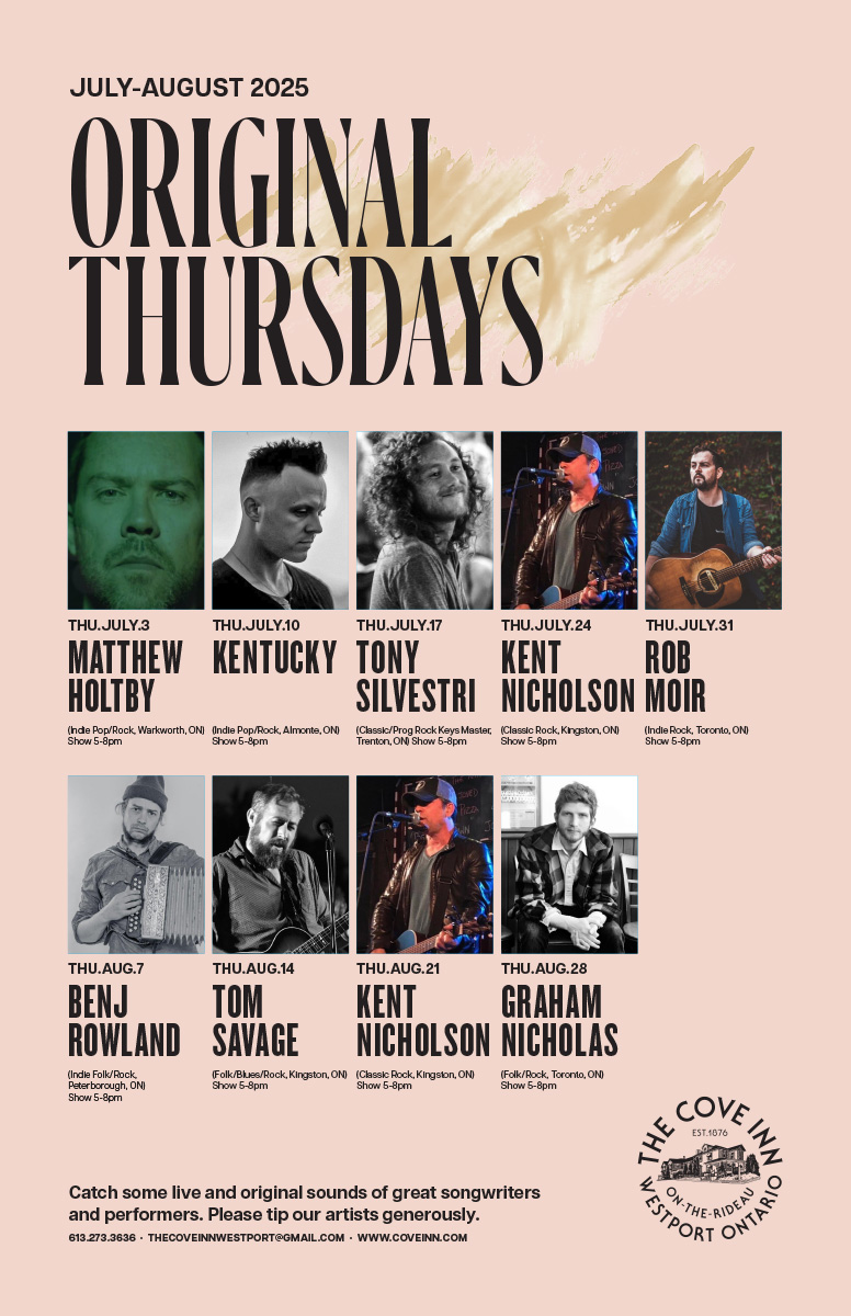 Original Thursdays: Rob Moir @ The Cove Inn Jul 31 2025 - May 28th @ The Cove Inn