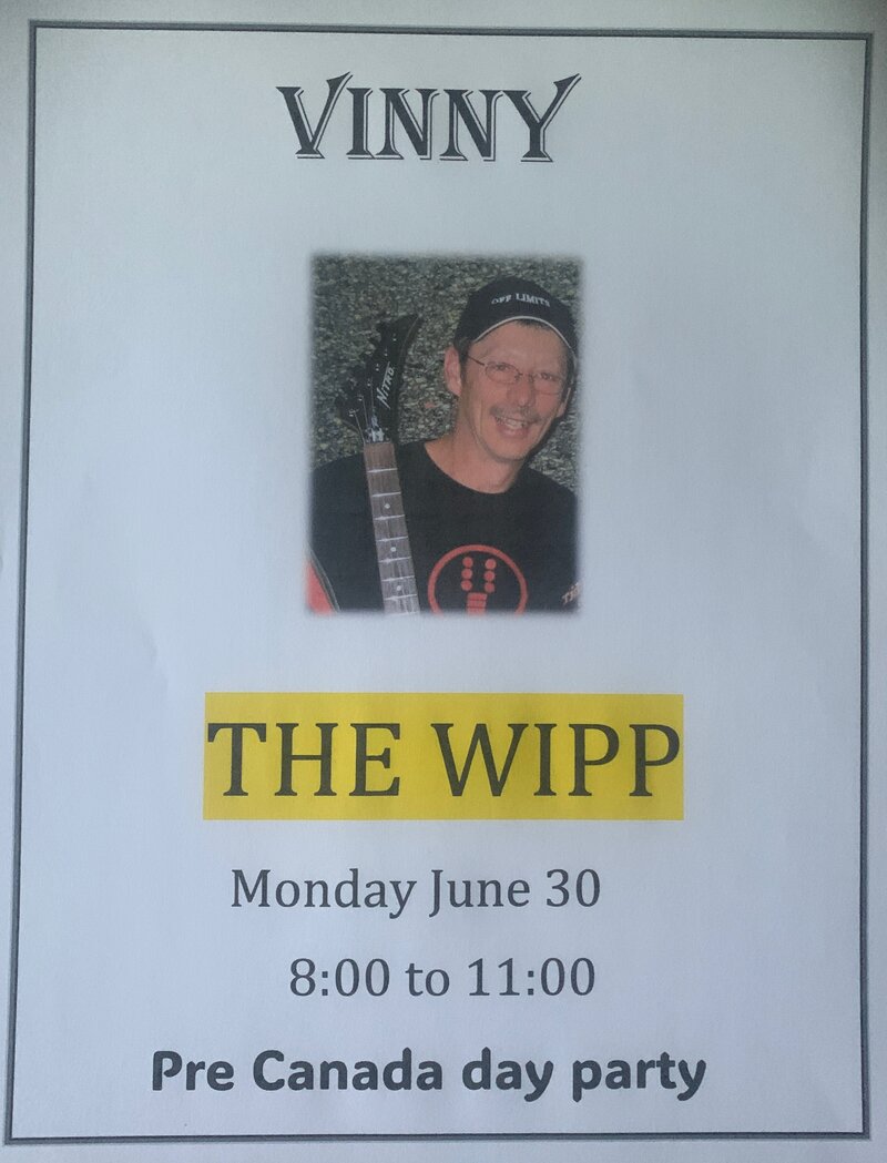 Vinny @ The Wolfe Island Pub & Pizzeria - Jun 30, 2025