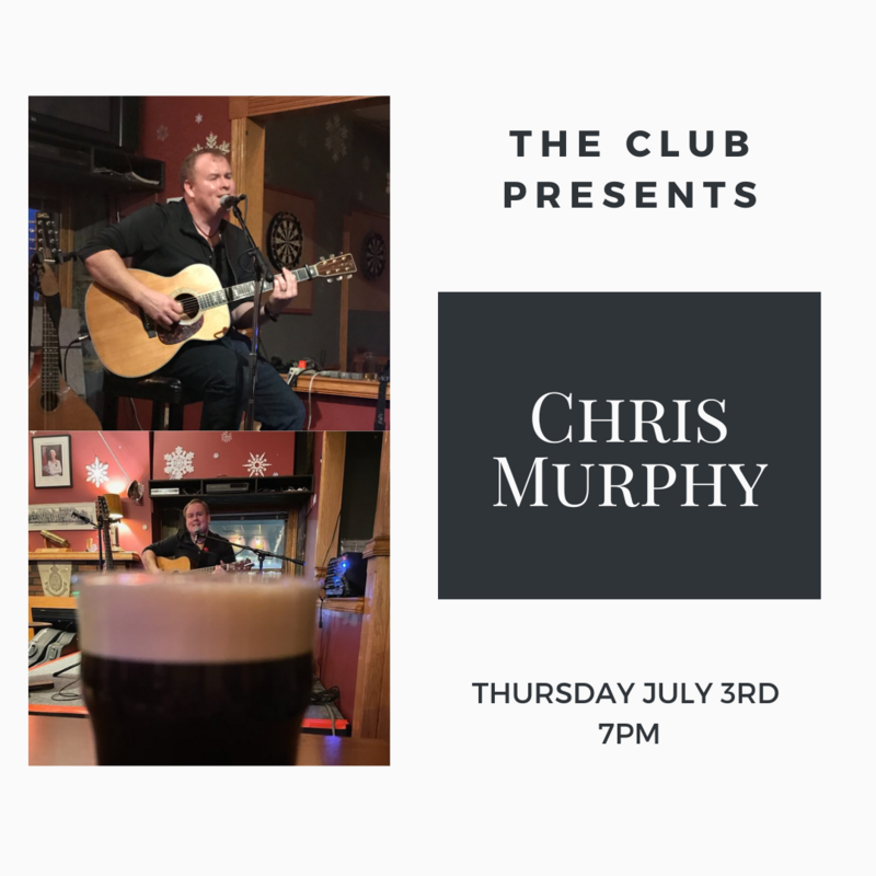 Chris Murphy - May 21st @ The Club at the R.C.H.A.