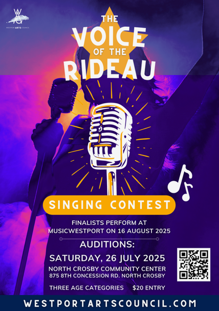 The Voice of the Rideau Singing Contest Tryouts @ North Crosby Community Centre - Jul 26, 2025