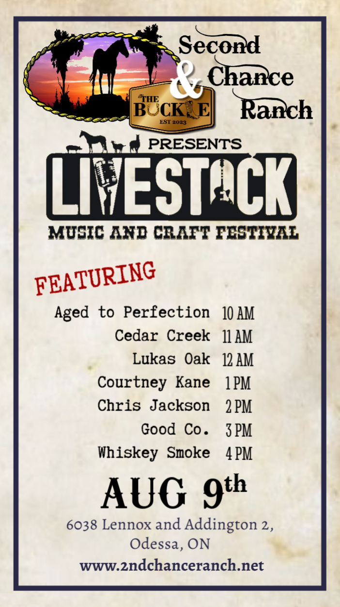 LIVESTOCK Music and Craft Festival - May 6th @ Second Chance Ranch