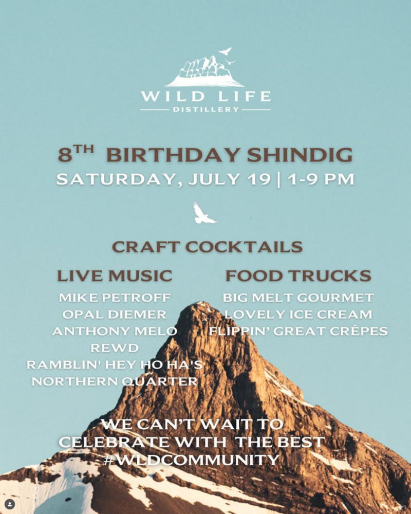 Wild Life Distillery: 8th Birthday Bash! - May 12th @ Wild Life Distillery