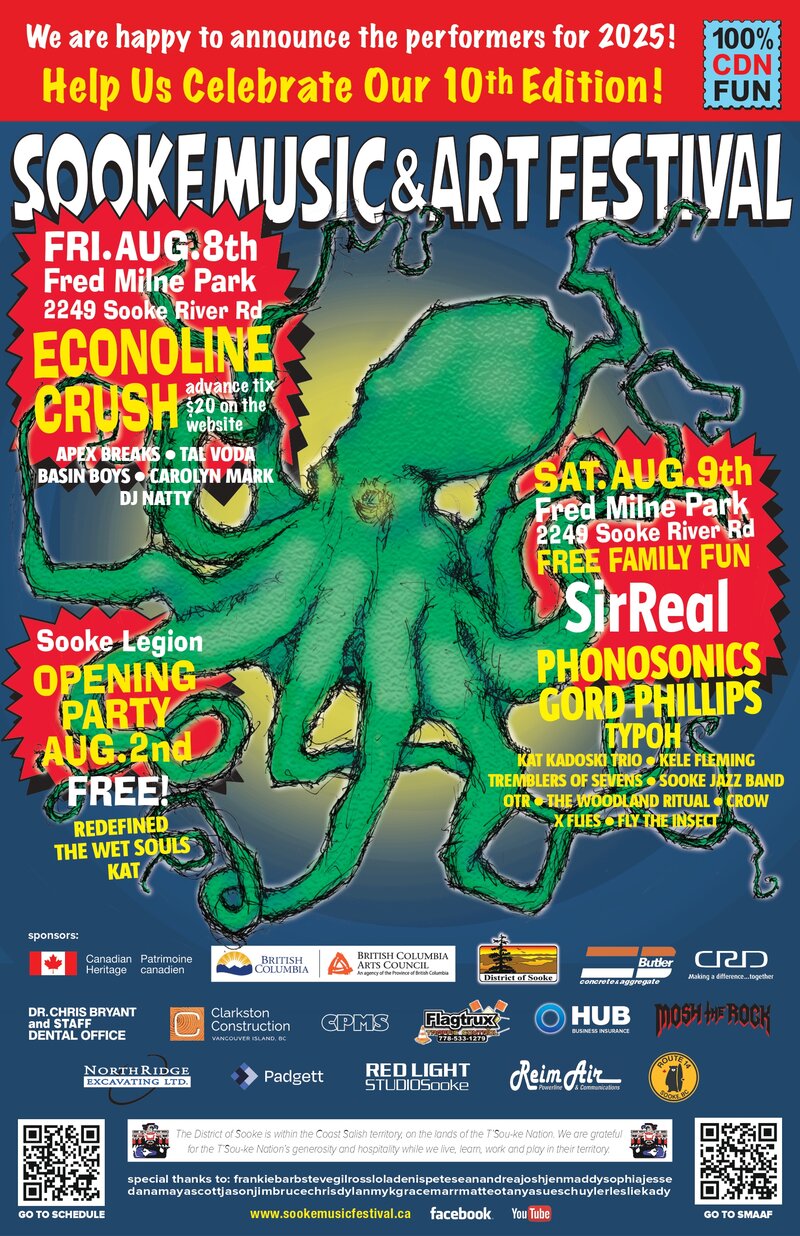 Sooke music and art festival @ Fred Milne park - Aug 08, 2025