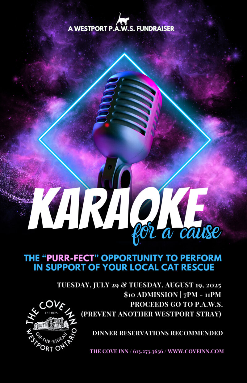 Karaoke for a Cause &ndash; PAWS - May 1st @ The Cove Inn
